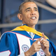 Ta-Nehisi Coates joined the presidential motorcade May 7 as President Obama traveled to Howard University to deliver a commencement address. (Credit: Howard University)